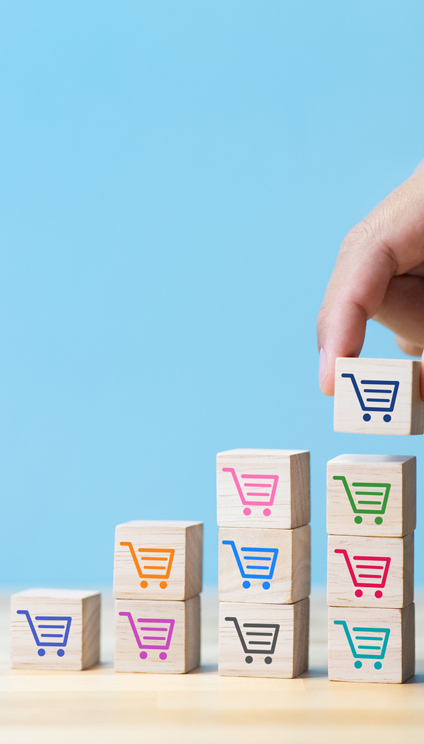 Ecommerce concept showing food distribution and regulatory compliance automation