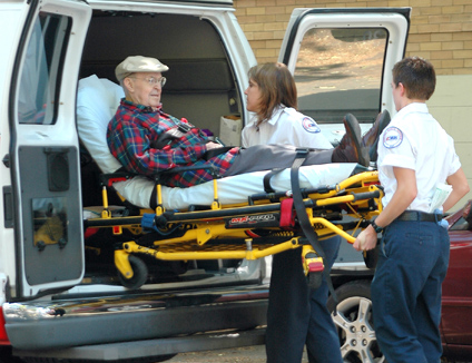 Transportation - putting patient in ambulance
