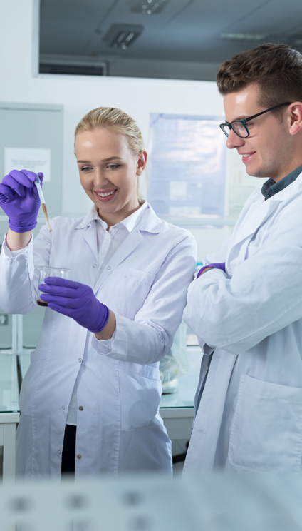Education - Two people working in the laboratory